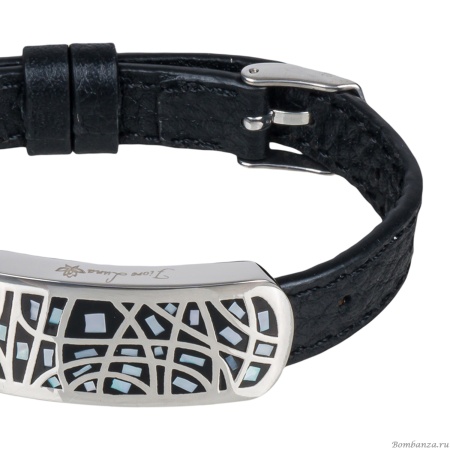 Браслет Fiore Luna, на кожаном черном ремешке, CB00996-6 BW Браслет Fiore Luna, на кожаном черном ремешке, CB00996-6 BW